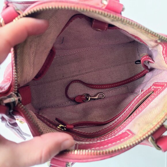 Dooney & Bourke Pink Leather Mini Tote Bag - Picture 9 of 12